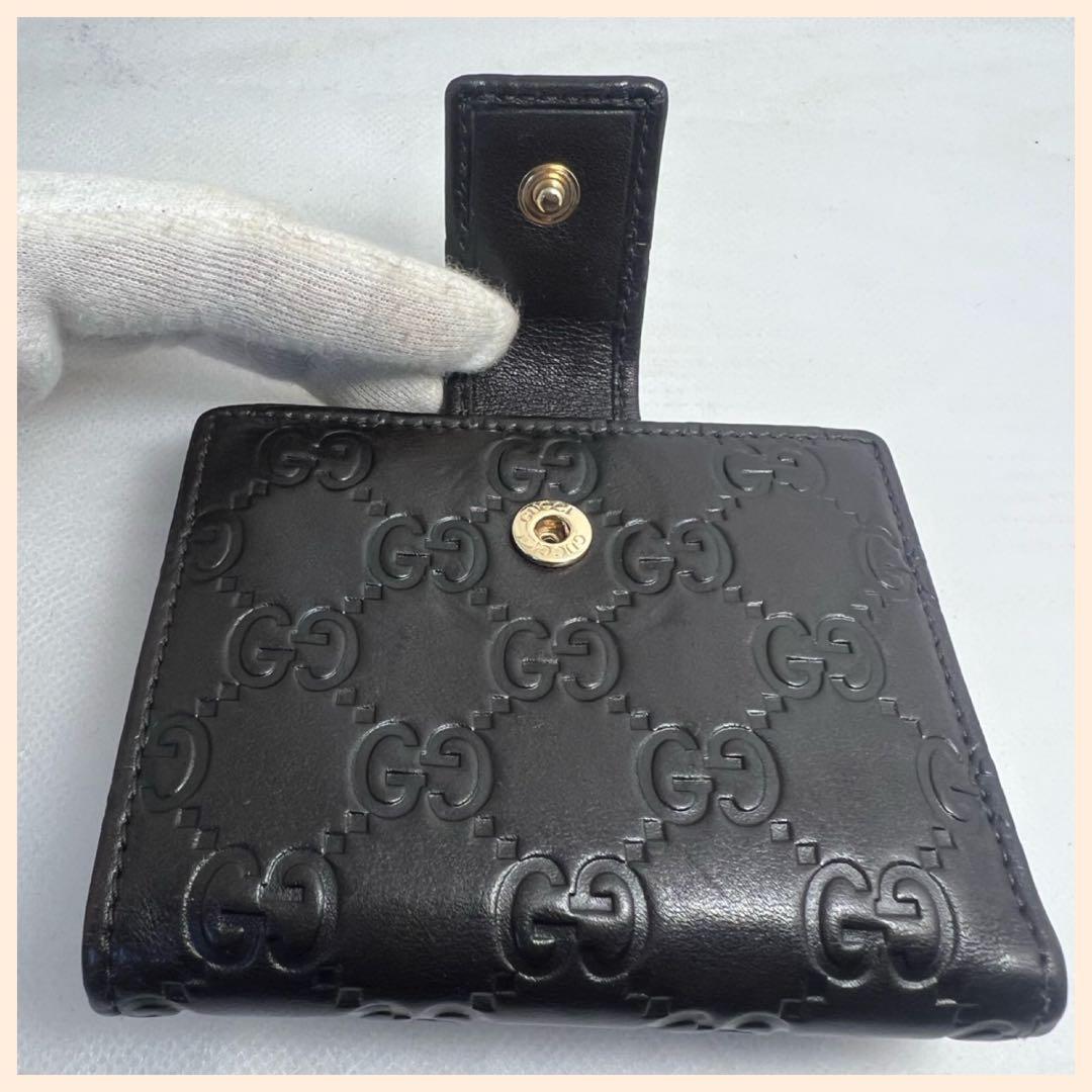 GUCCI GGシマ Wホック 二つ折り財布 良品