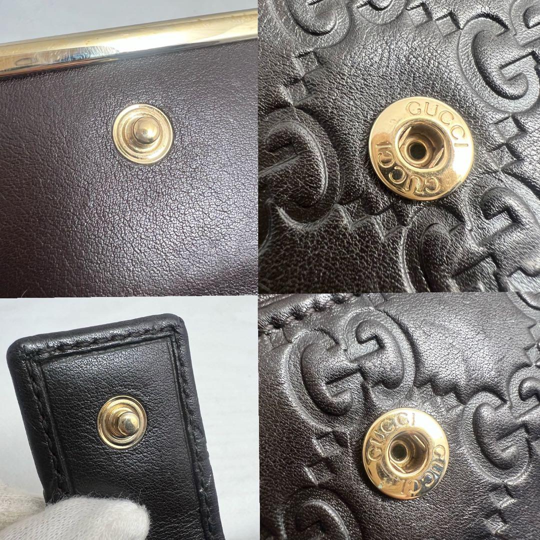 GUCCI GGシマ Wホック 二つ折り財布 良品