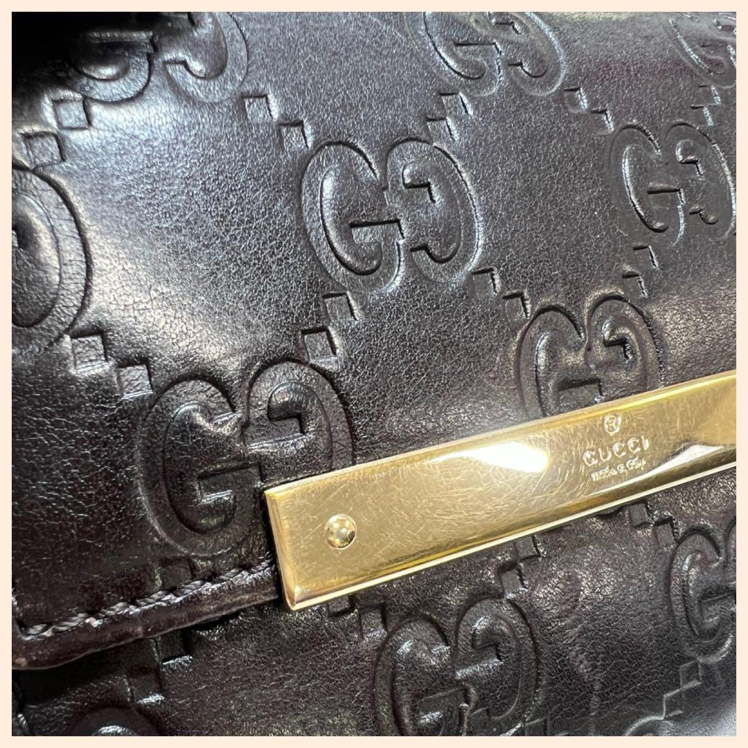 GUCCI GGシマ Wホック 二つ折り財布 良品