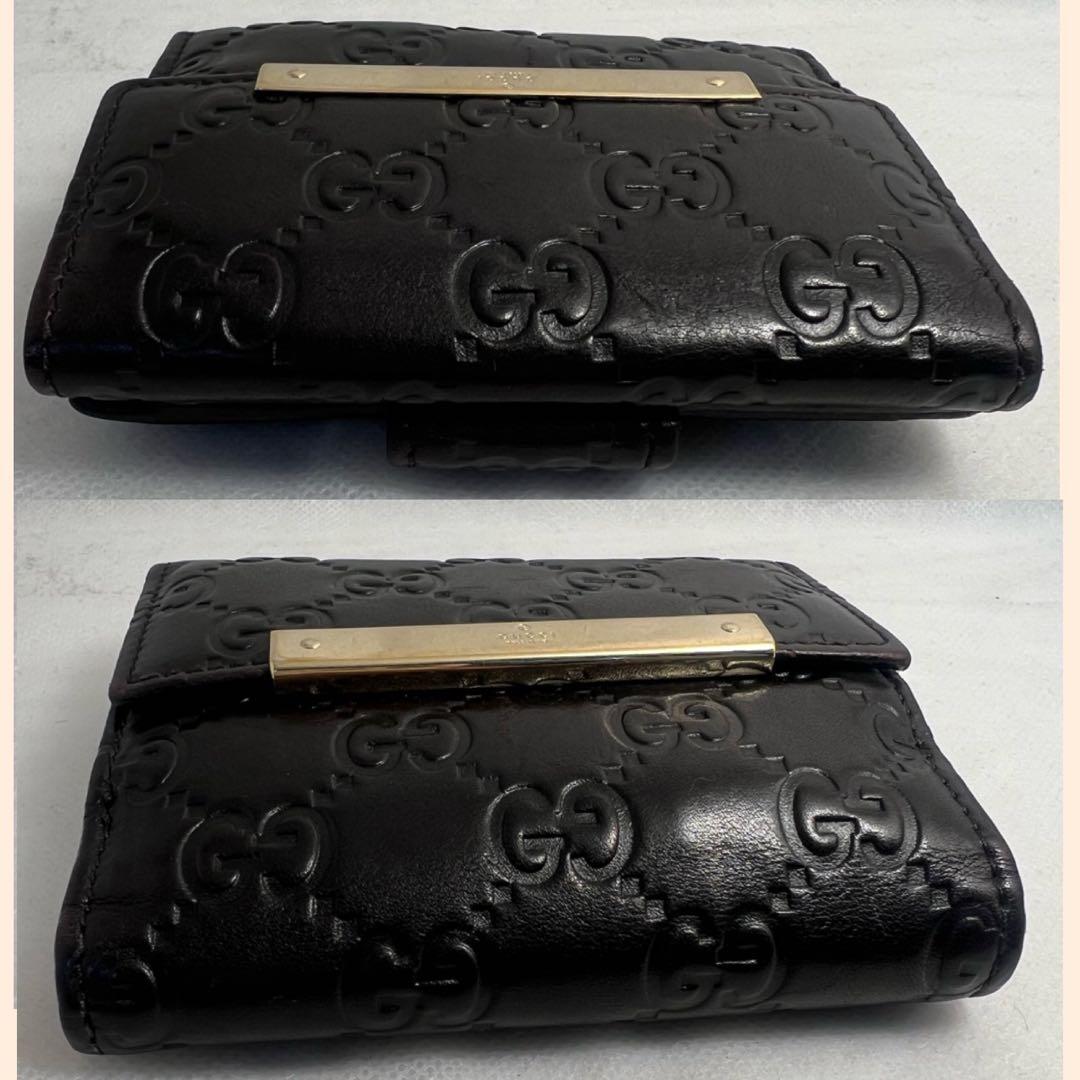 GUCCI GGシマ Wホック 二つ折り財布 良品