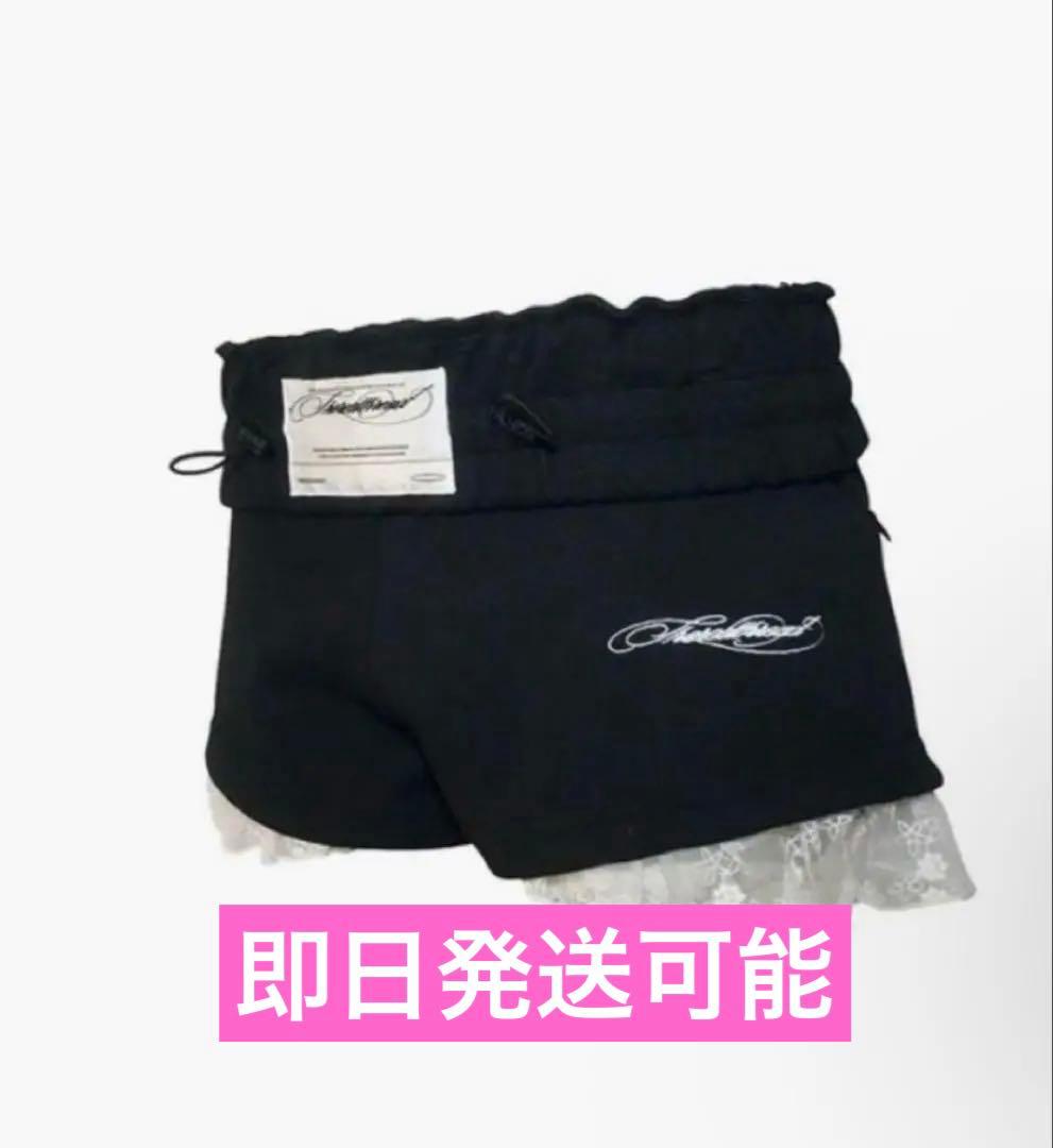 パンツ S jersey shorts lace black