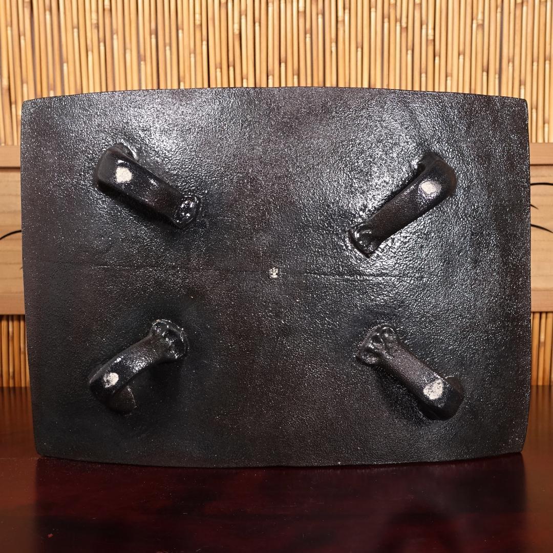 近藤豊（父:人間国宝 近藤悠三）晩年期の代名詞作 粉華俎皿 幅40cm 共箱