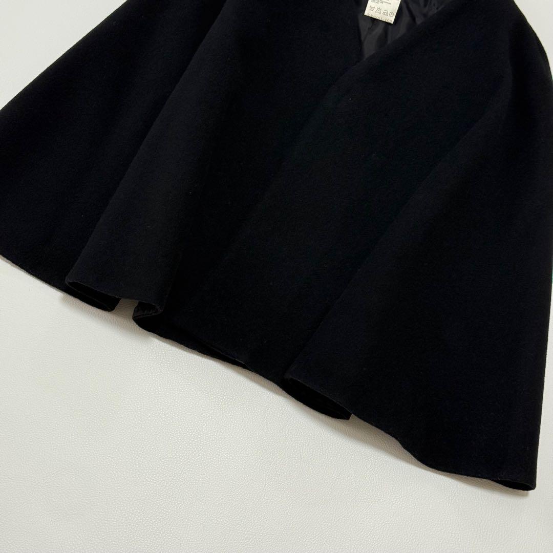 希少✨️ Y’s ヨウジヤマモト ウールポンチョ ケープ 黒 日本製 3