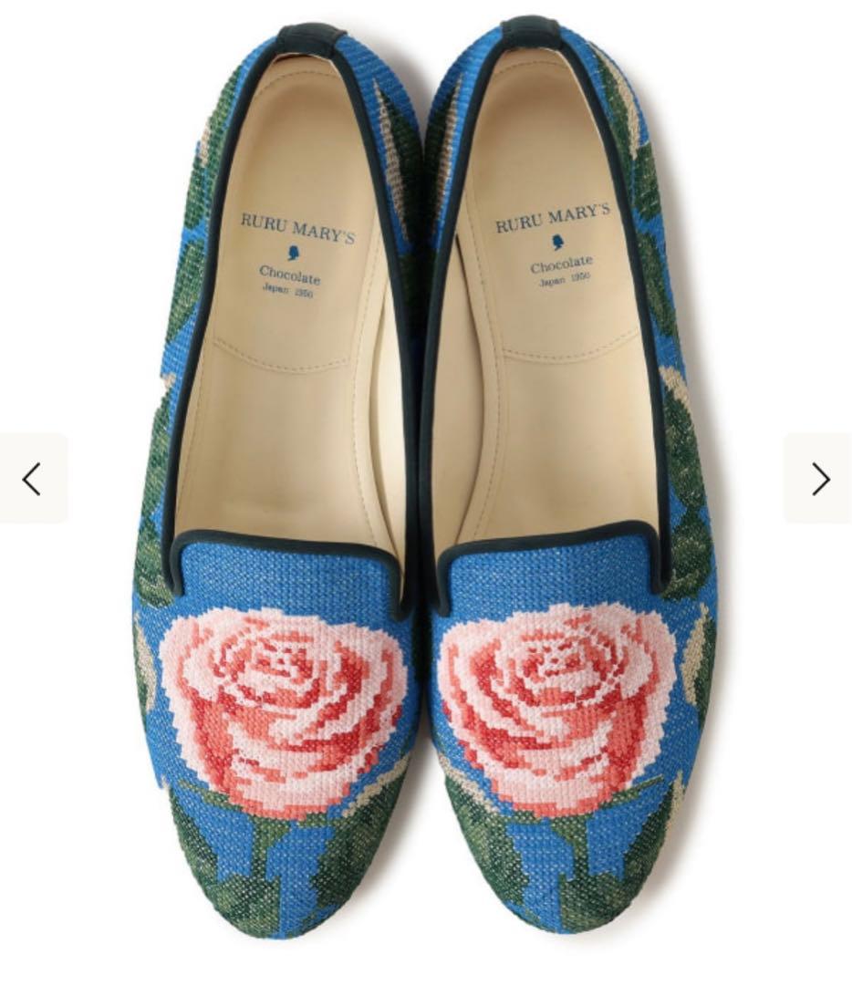 BEAMS ビームス ルルメリー 刺繍　オペラシューズ