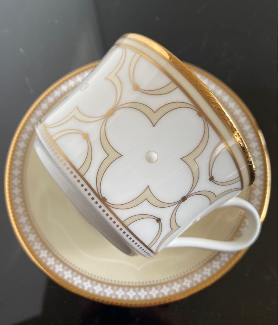 新品◆ノリタケ トレフォリオ ゴールド&プラチナ トリオ ペアセット