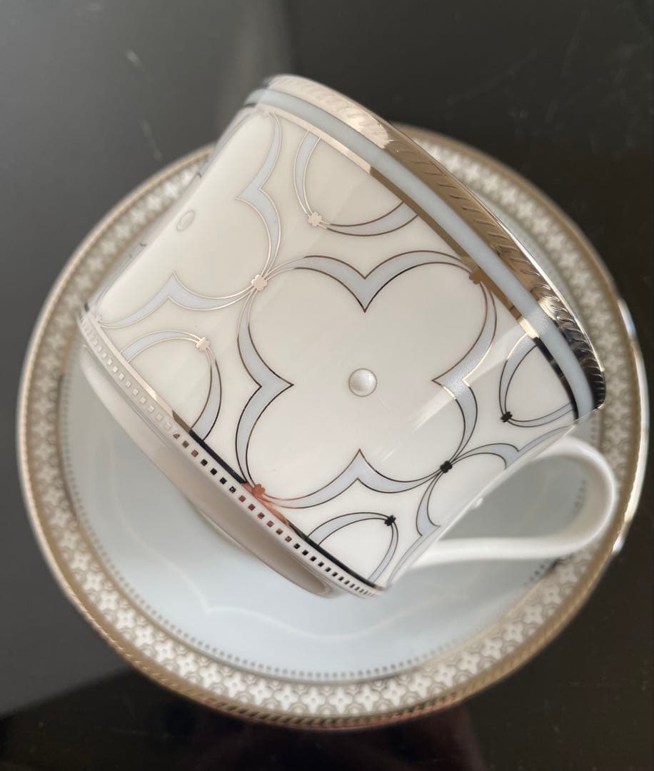 新品◆ノリタケ トレフォリオ ゴールド&プラチナ トリオ ペアセット