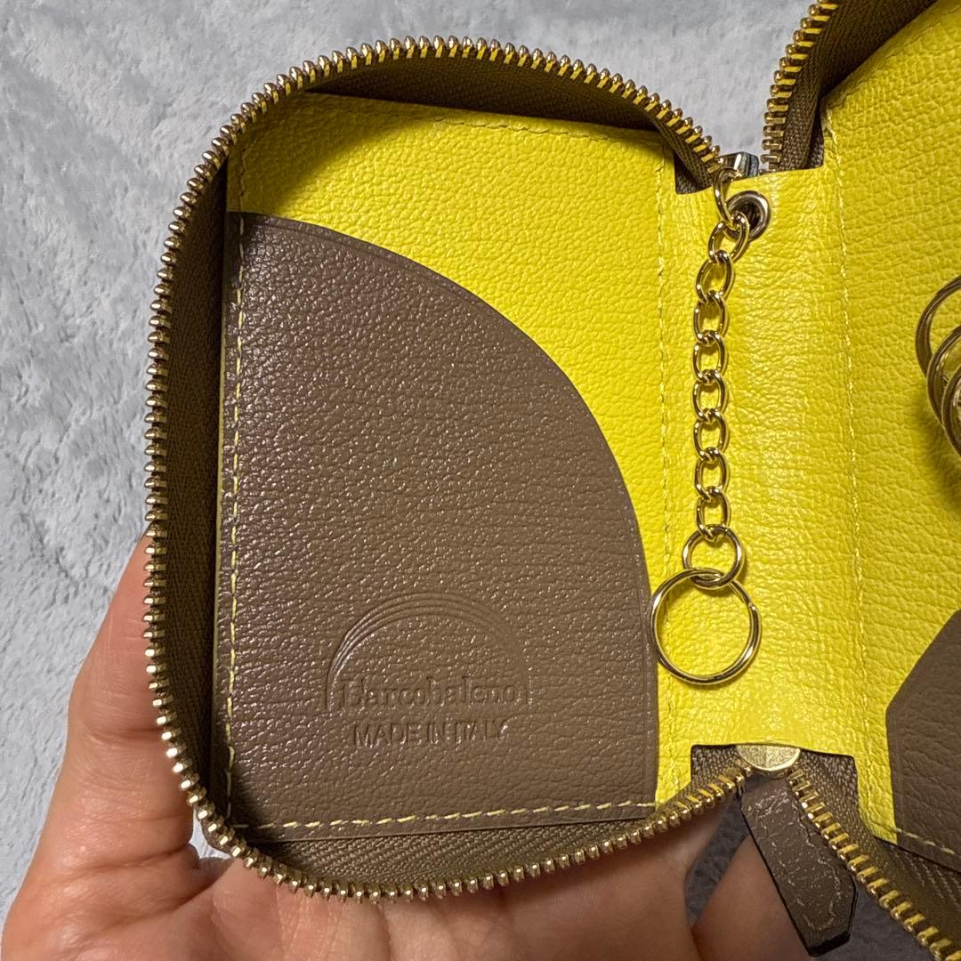 ラルコバレーノ スマートWキーケース GRAY*YELLOW