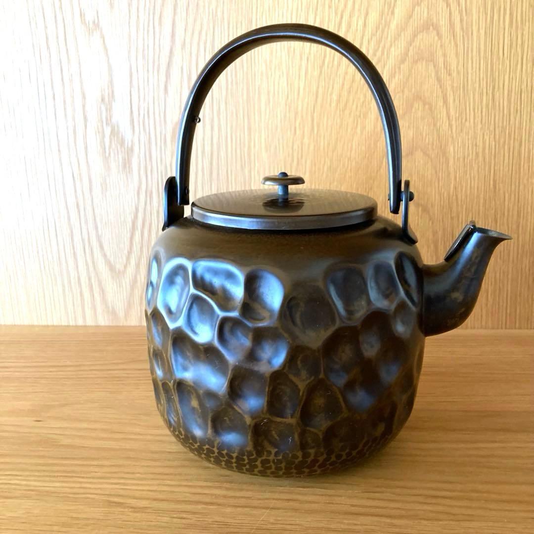 御水注　口蓋付　薬缶　茶道具　箱無し