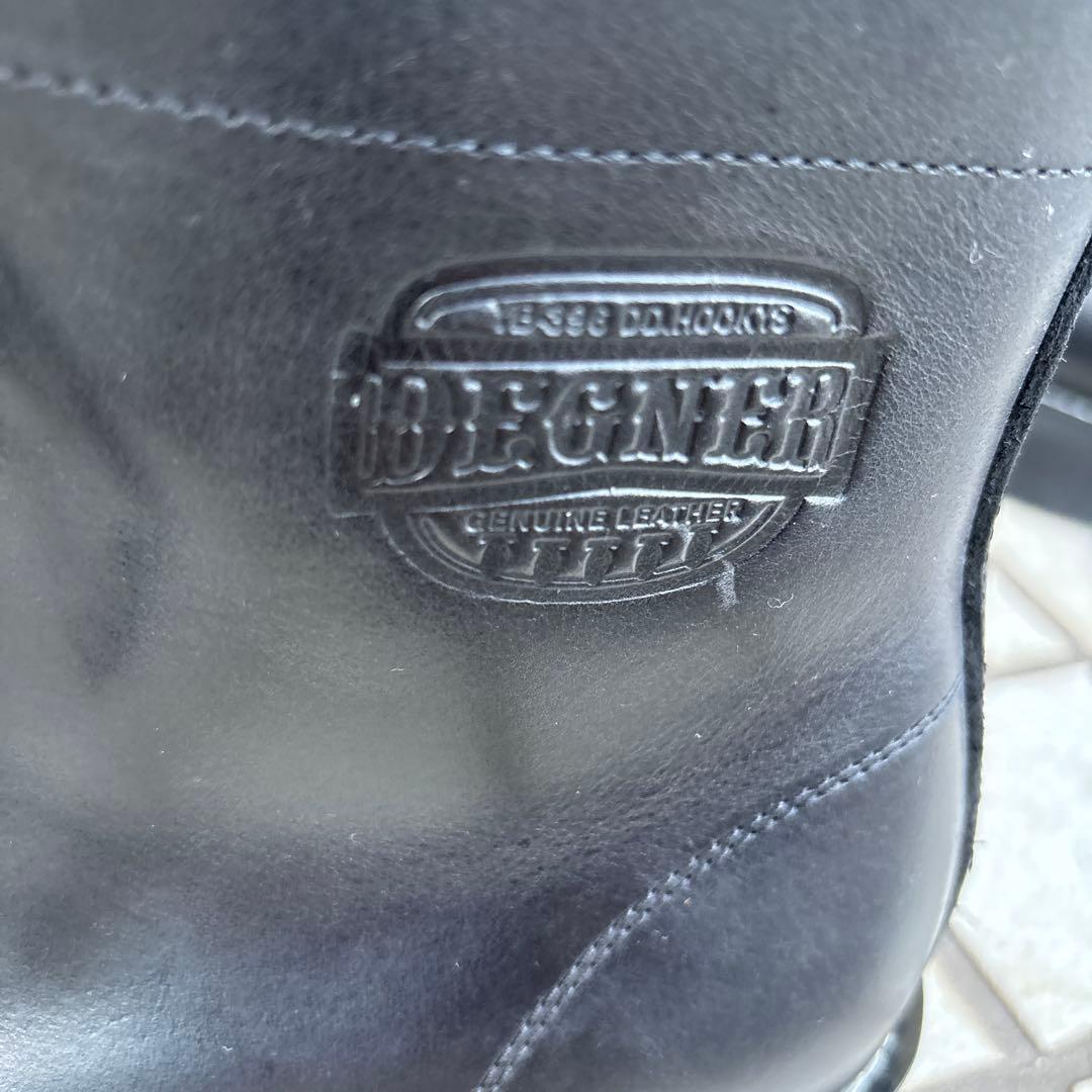 レザー ブラックブーツ ジッパー付き