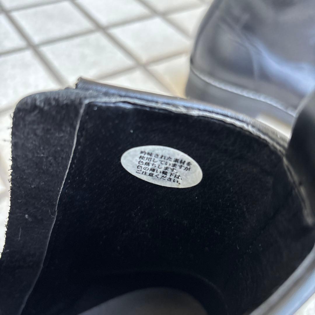 レザー ブラックブーツ ジッパー付き