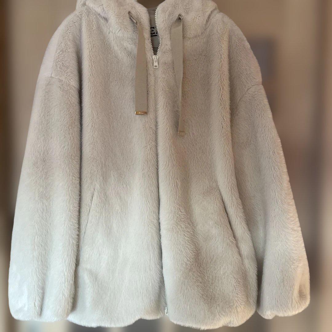 HERNO エコファー　フーデットブルゾン