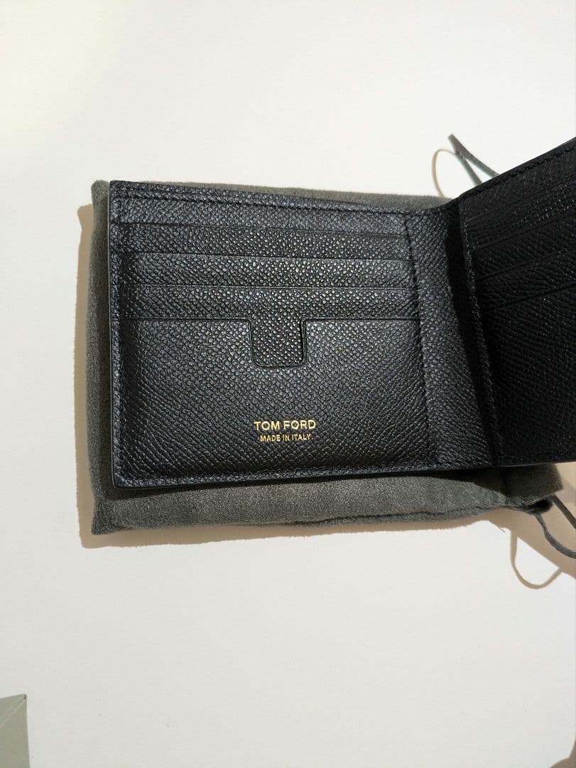 【kubo】TOM FORD ブラックレザー 二つ折り財布