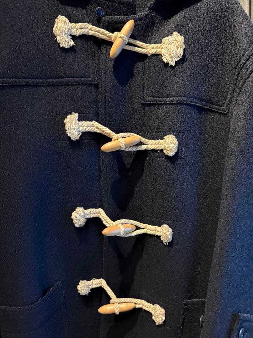 再々値下げ‼️ VAN ネイビー ロングダッフルコート フード付き