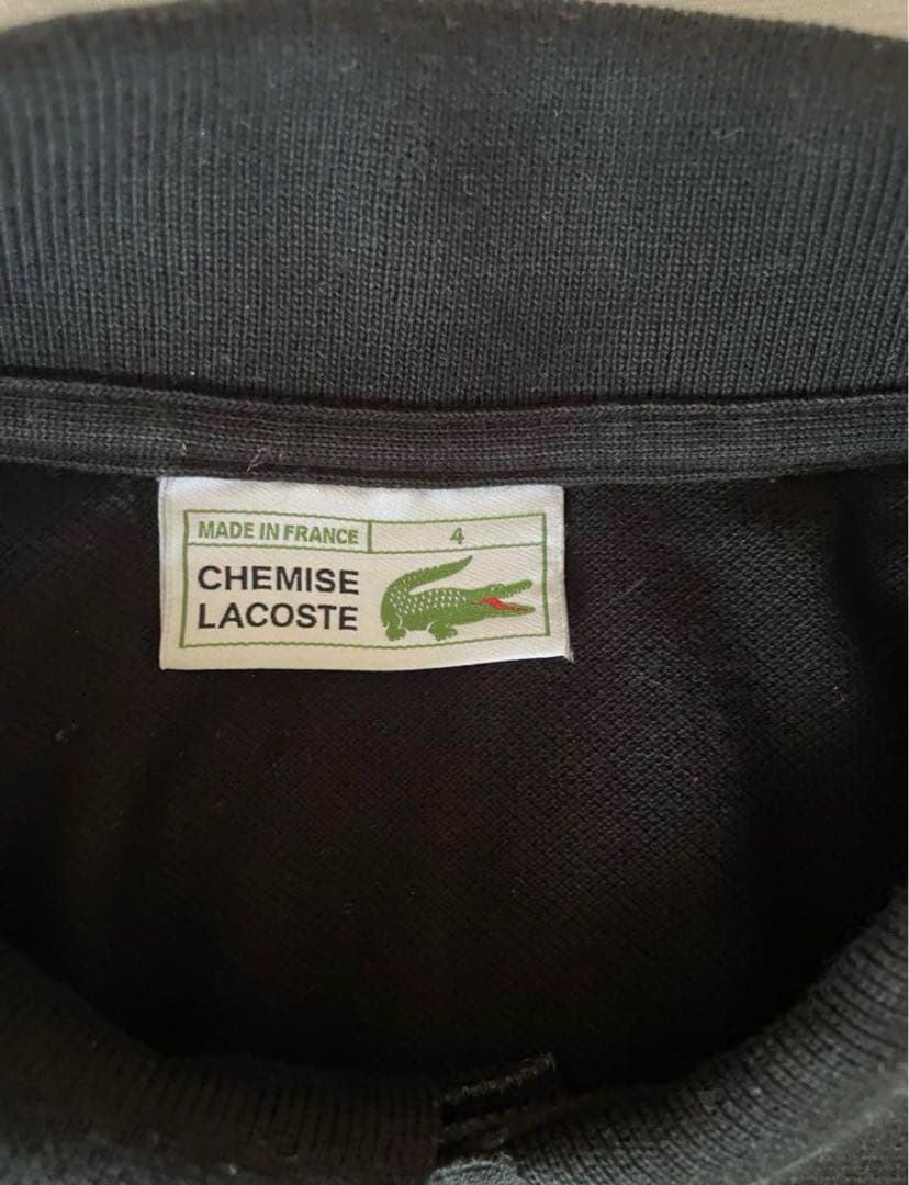 CHEMISE LACOSTE フレンチラコステ ポロシャツ 黒 L1212