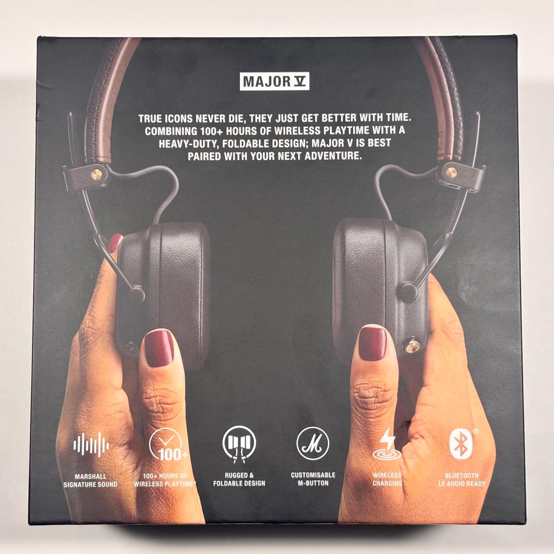 Marshall Major V ワイヤレスヘッドホン ブラウン
