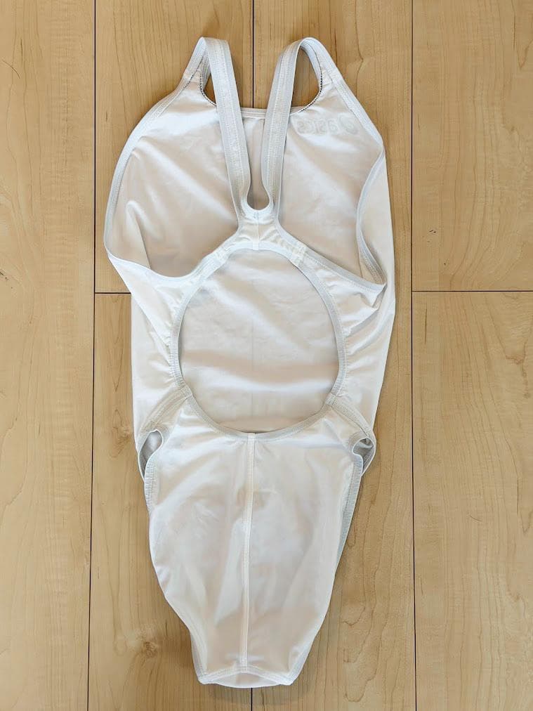 ル*イ様 asics アシックス ホワイト 競泳水着 Oサイズ ハイドロCD A