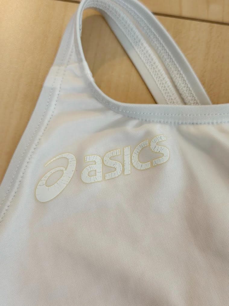 ル*イ様 asics アシックス ホワイト 競泳水着 Oサイズ ハイドロCD A