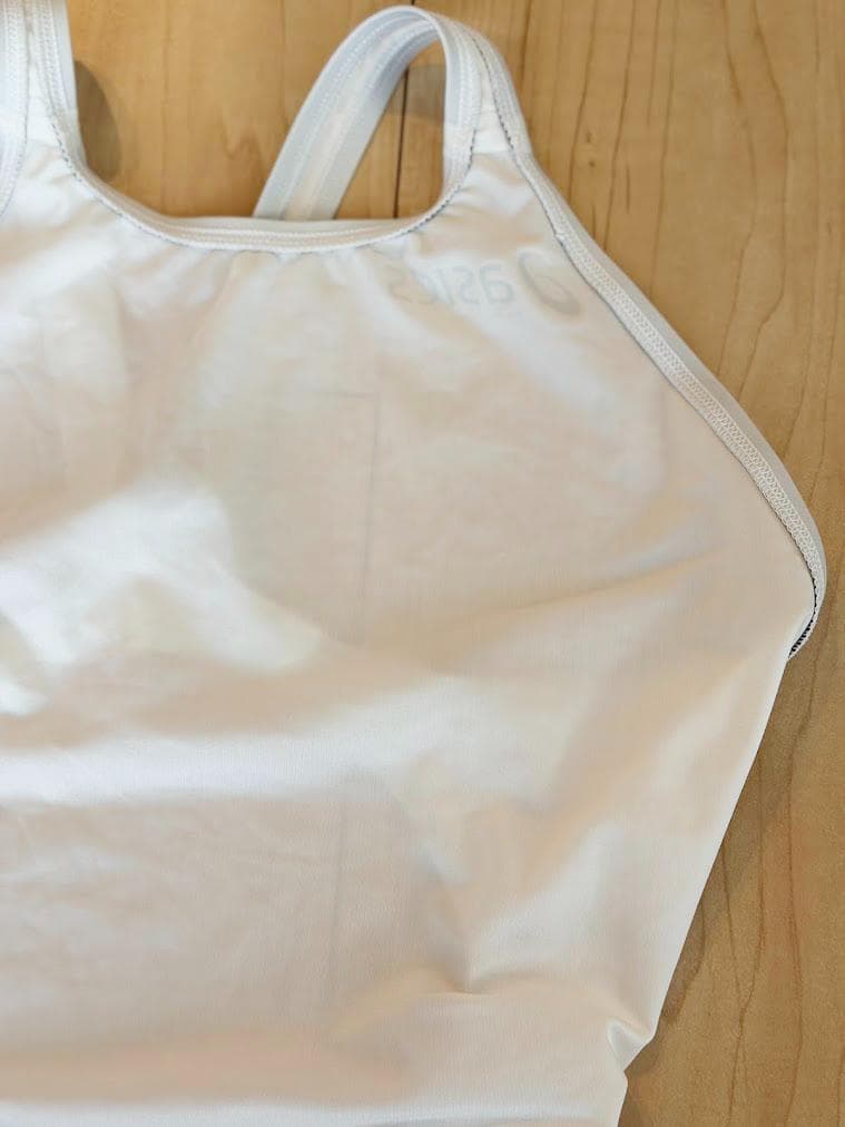 ル*イ様 asics アシックス ホワイト 競泳水着 Oサイズ ハイドロCD A