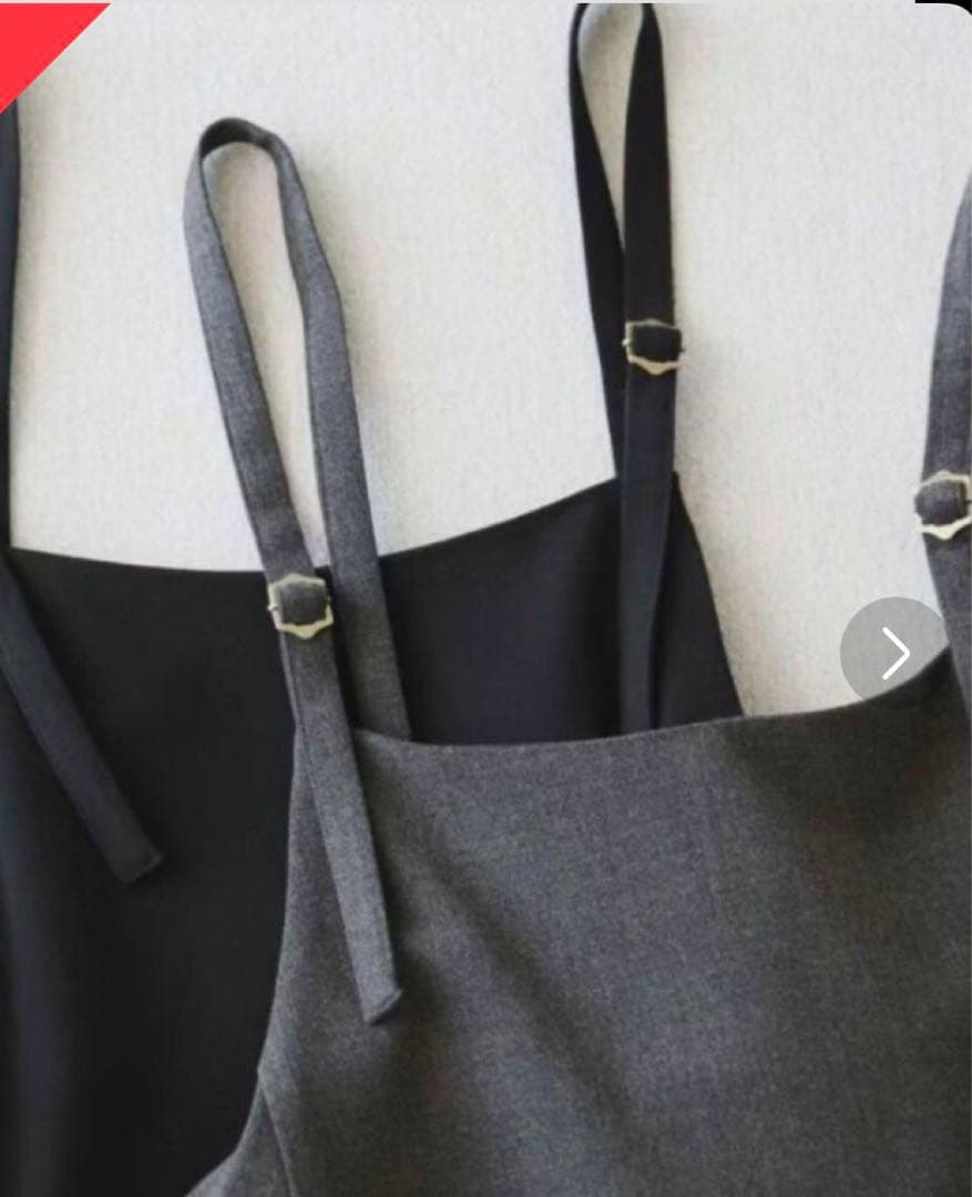 【もこ】北欧暮らしの道具店 サイドタックのサロペットスカート