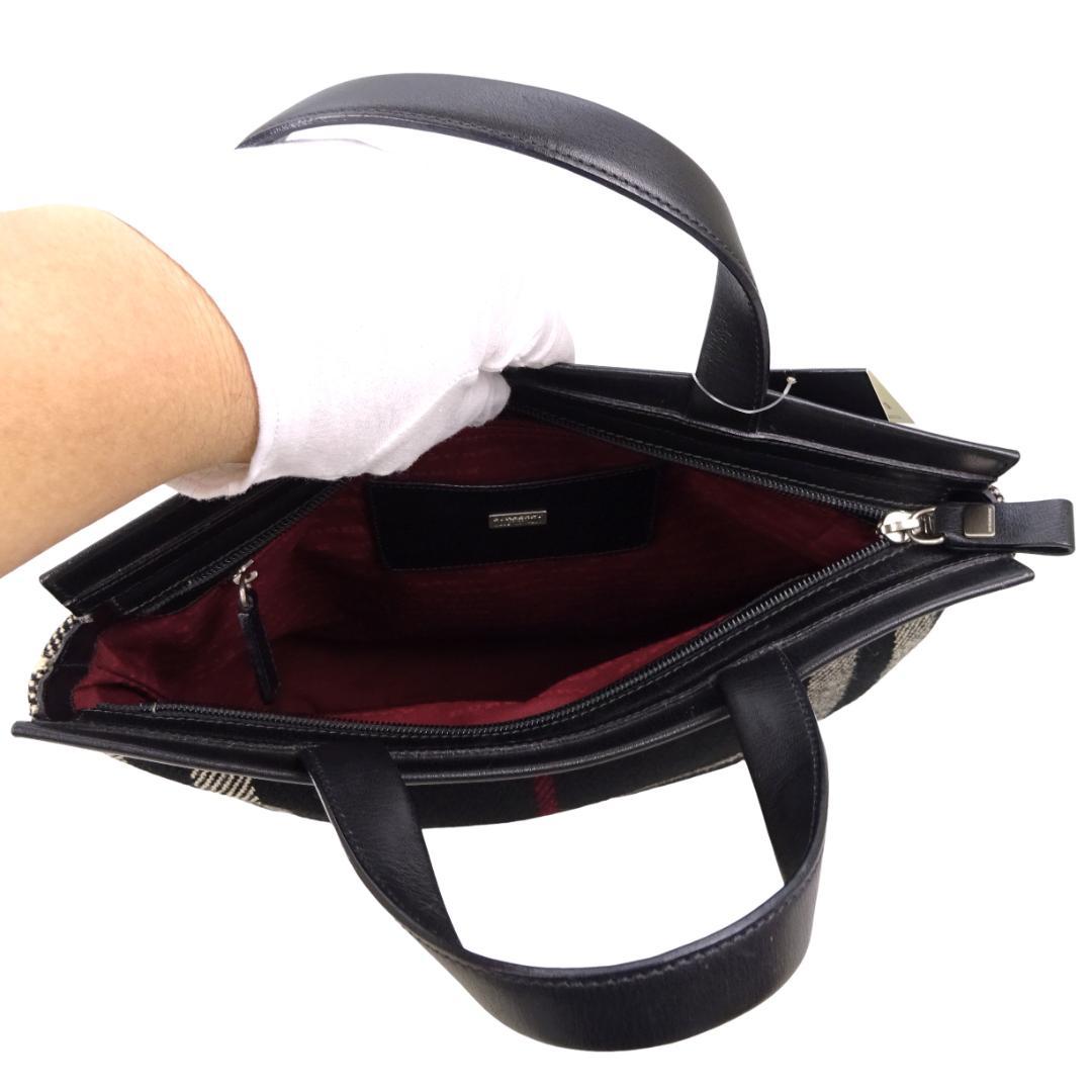 本物 未使用 ■バーバリー■ノバチェック ブラック トートバッグ ハンドバッグ