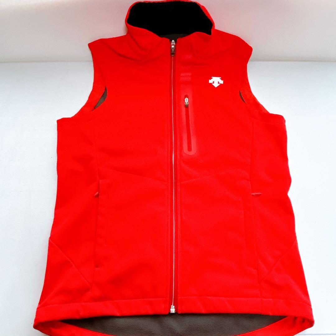 【美品】スキーウェア デサント ソフトシェルベスト DWUSJK63 SS