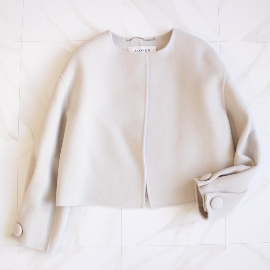 STORY掲載 ADORE カシミヤ混 リバージャケット Mサイズ