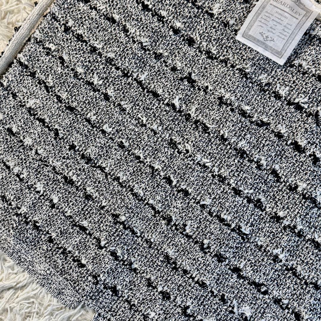 【美品 25SS】ビアズリー　ツイード　ニット　ベスト　ポンチョ　フリーサイズ