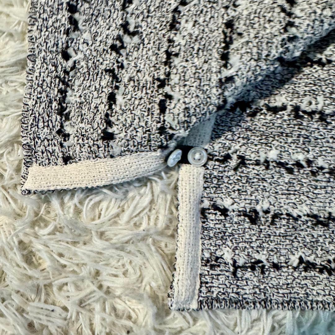 【美品 25SS】ビアズリー　ツイード　ニット　ベスト　ポンチョ　フリーサイズ