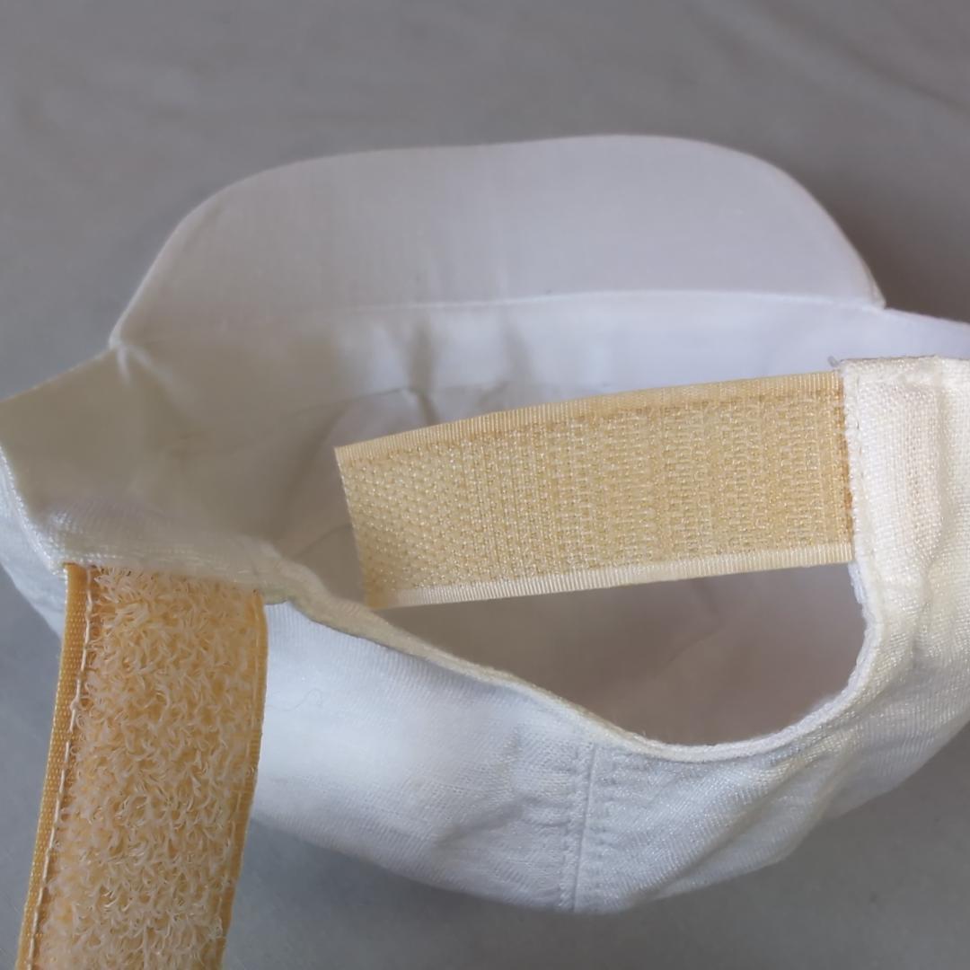 雰囲気抜群 HERMES リネンキャップ 白 58 フランス製 d63