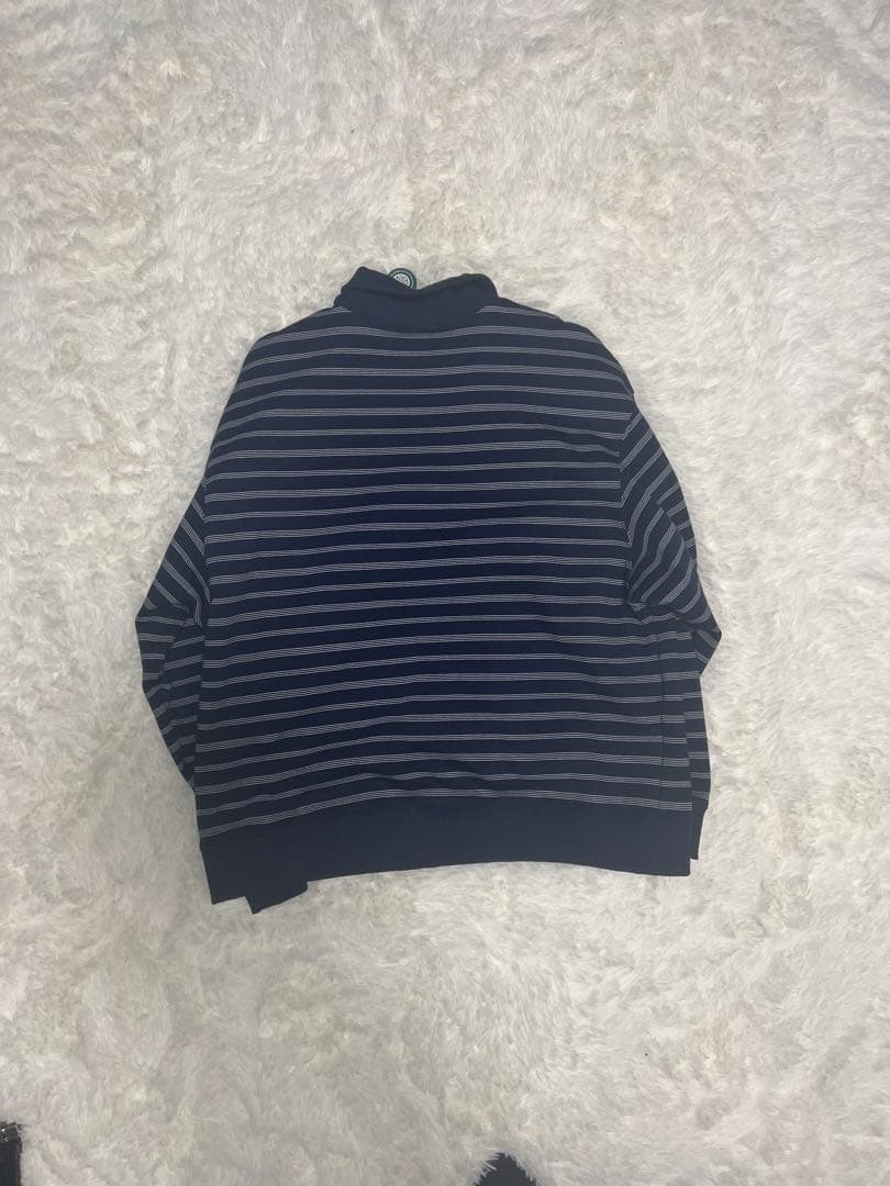 25AW Miu Miu ストライプジッパーポロシャツ