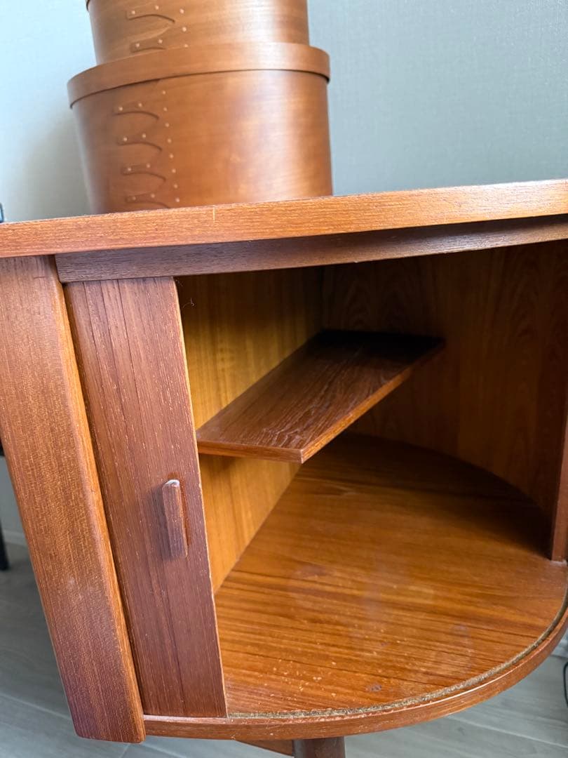 【北欧ヴィンテージ】SLOW HOUSE キドニー型デスク チーク材