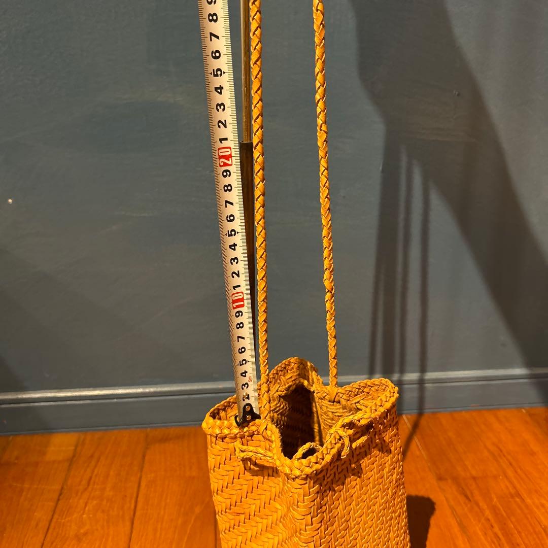 【美品】トゥモローランド　編み込みレザー　巾着バック　牛革　ショルダー　ドラゴン