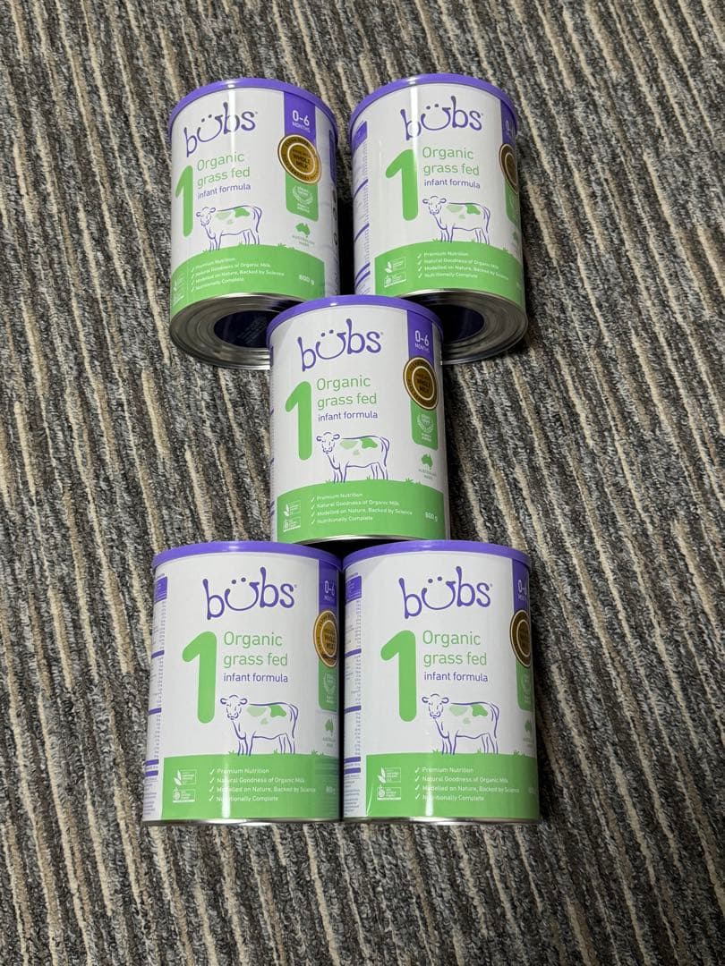 bubs Organic 1 (0~6 Months ) 800g 5缶セット