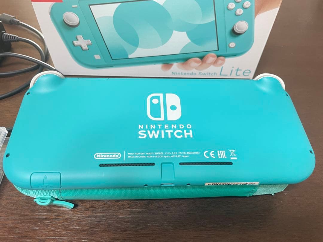 Switch Liteターコイズ(ケース、ポケモンバイオレット、ピクミンセット)