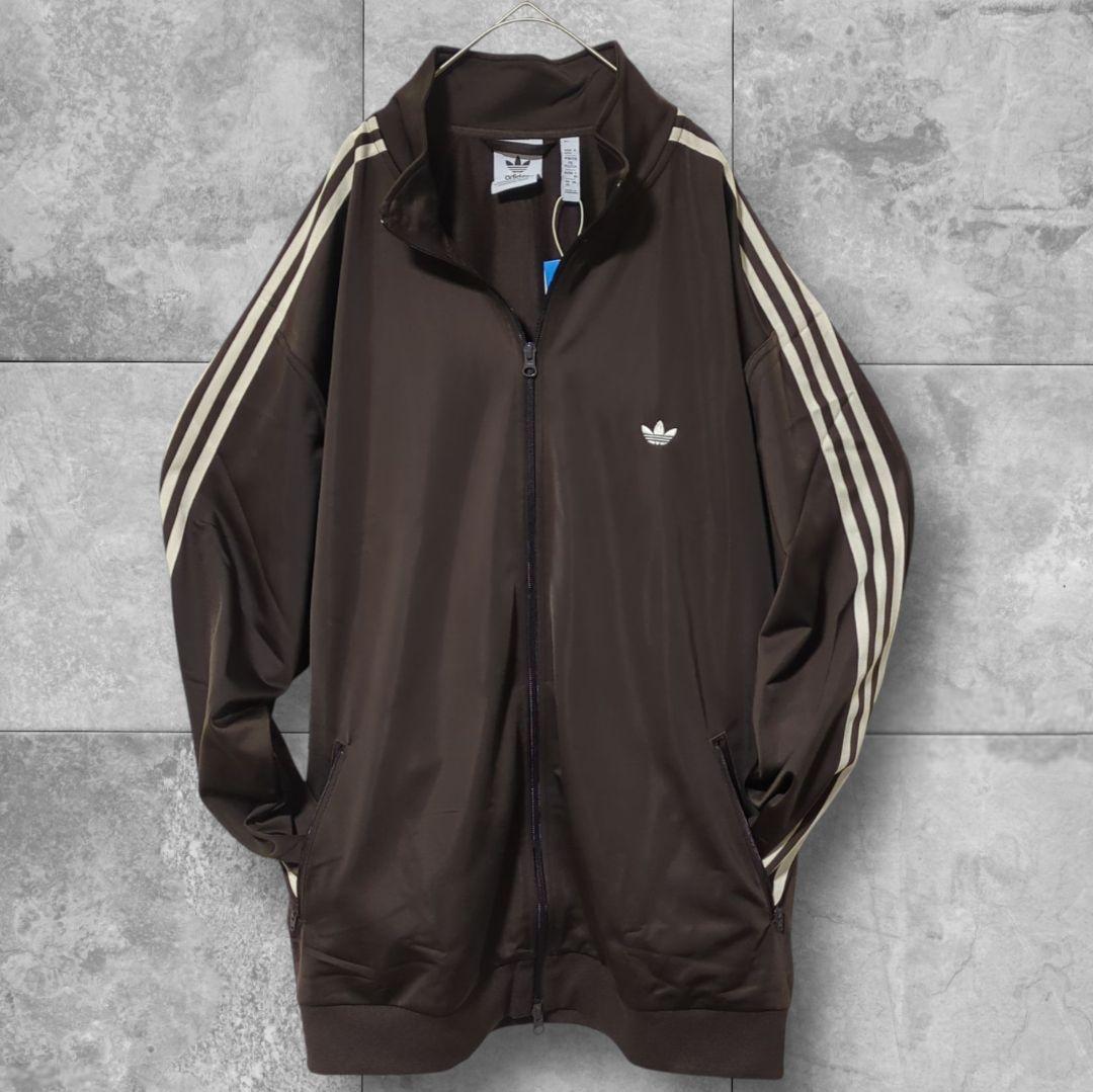 3XL アディダス トラックジャケット ブラウンベッケンバウアー ソリュン着用