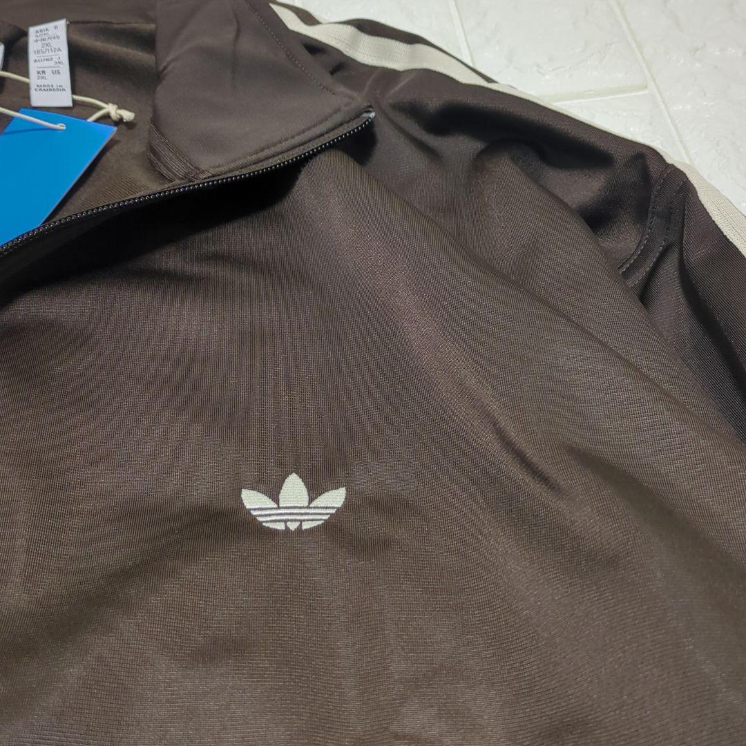 3XL アディダス トラックジャケット ブラウンベッケンバウアー ソリュン着用