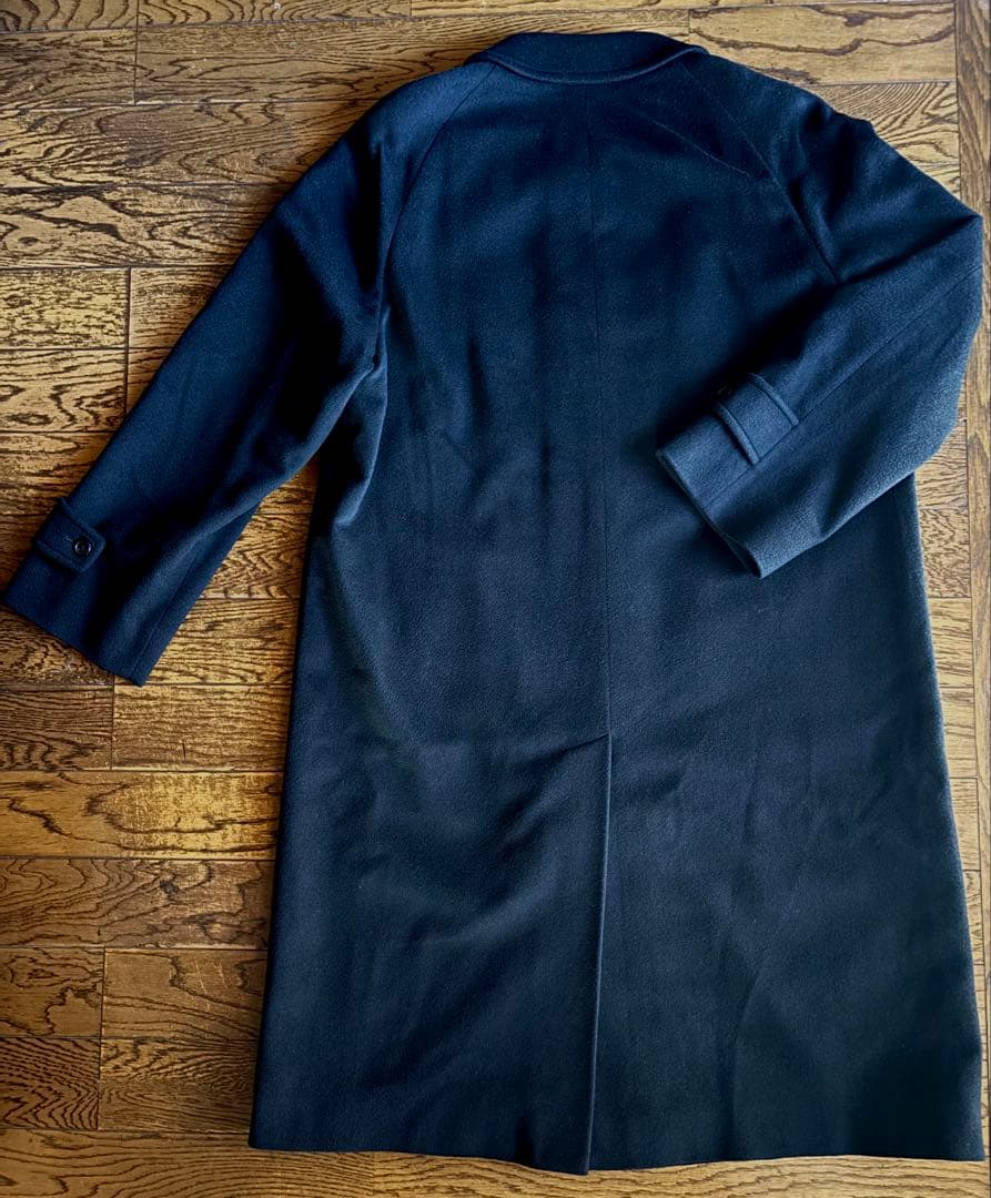 Aquascutum メンズ カシミヤコート 黒 LL 英国製