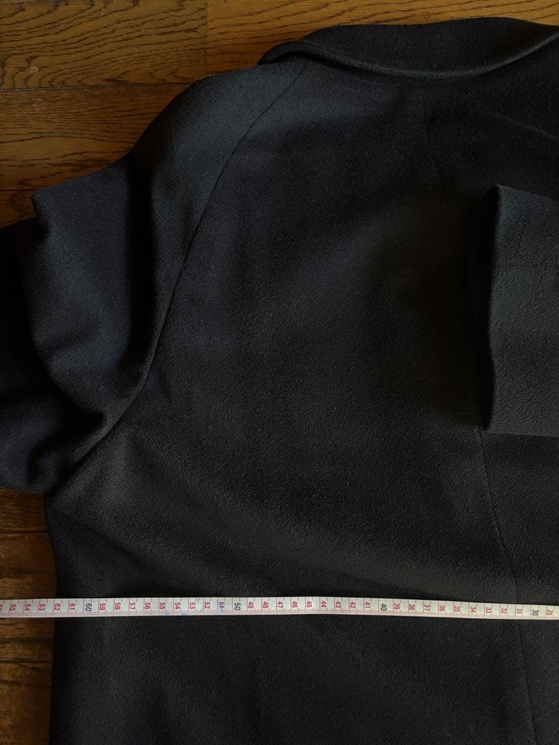 Aquascutum メンズ カシミヤコート 黒 LL 英国製