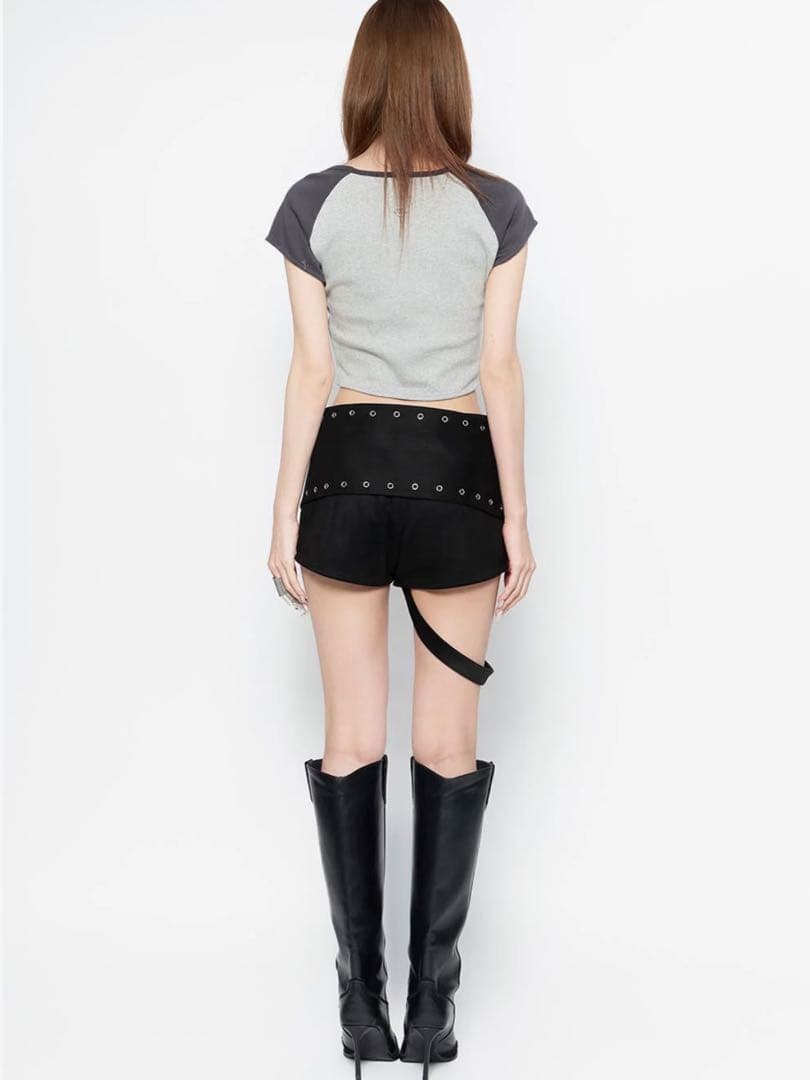 パンツ theredthread S cow short pants black