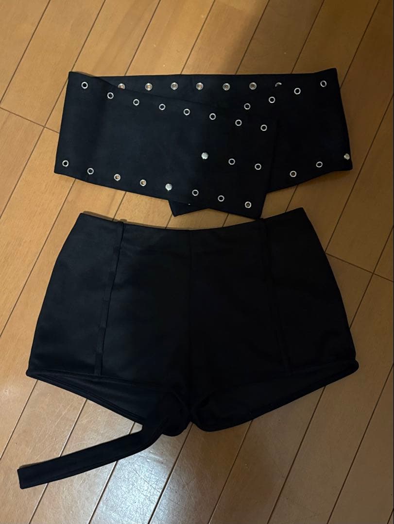 パンツ theredthread S cow short pants black