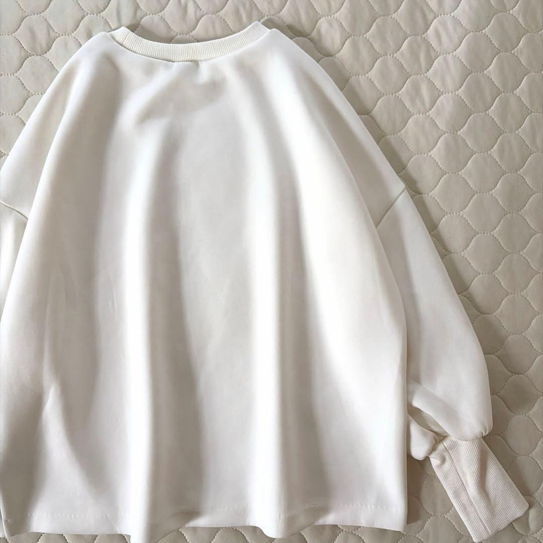 【美品】BEARDSLEY✴︎ダンボールパフトレーナー　ホワイト　FREEサイズ