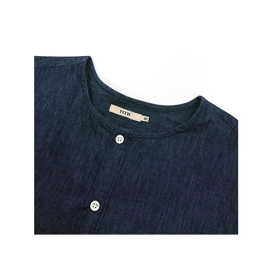 FITH スラブヤーン 襟付き スモッキング 長袖 ブラウス 140