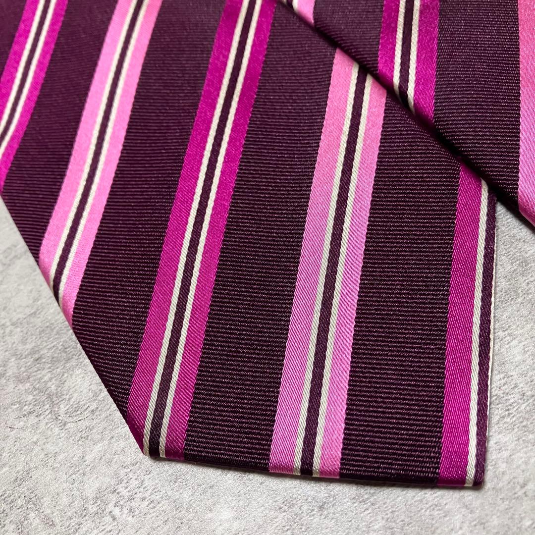 未使用に近い　ポールスミス　ネクタイ　レジメンタル　ストライプ　日本製　シルク