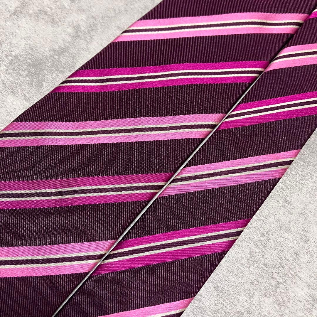 未使用に近い　ポールスミス　ネクタイ　レジメンタル　ストライプ　日本製　シルク