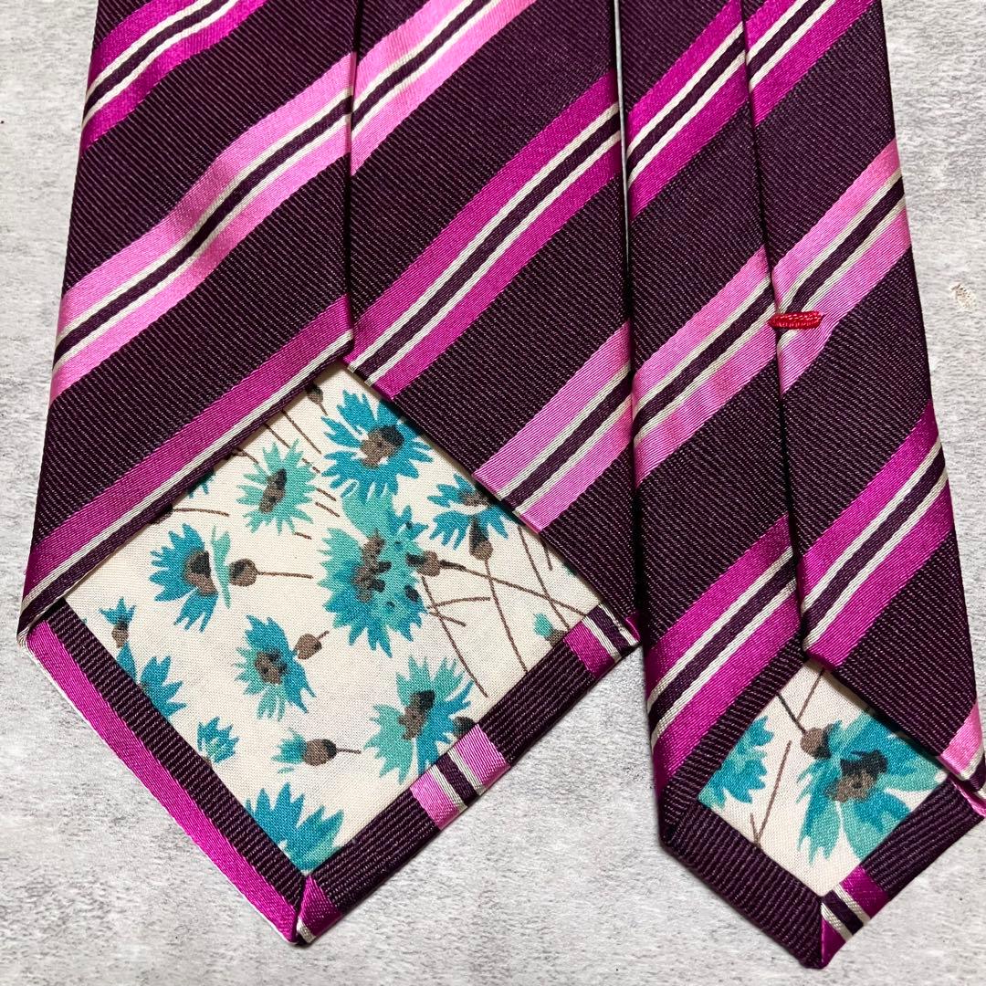 未使用に近い　ポールスミス　ネクタイ　レジメンタル　ストライプ　日本製　シルク