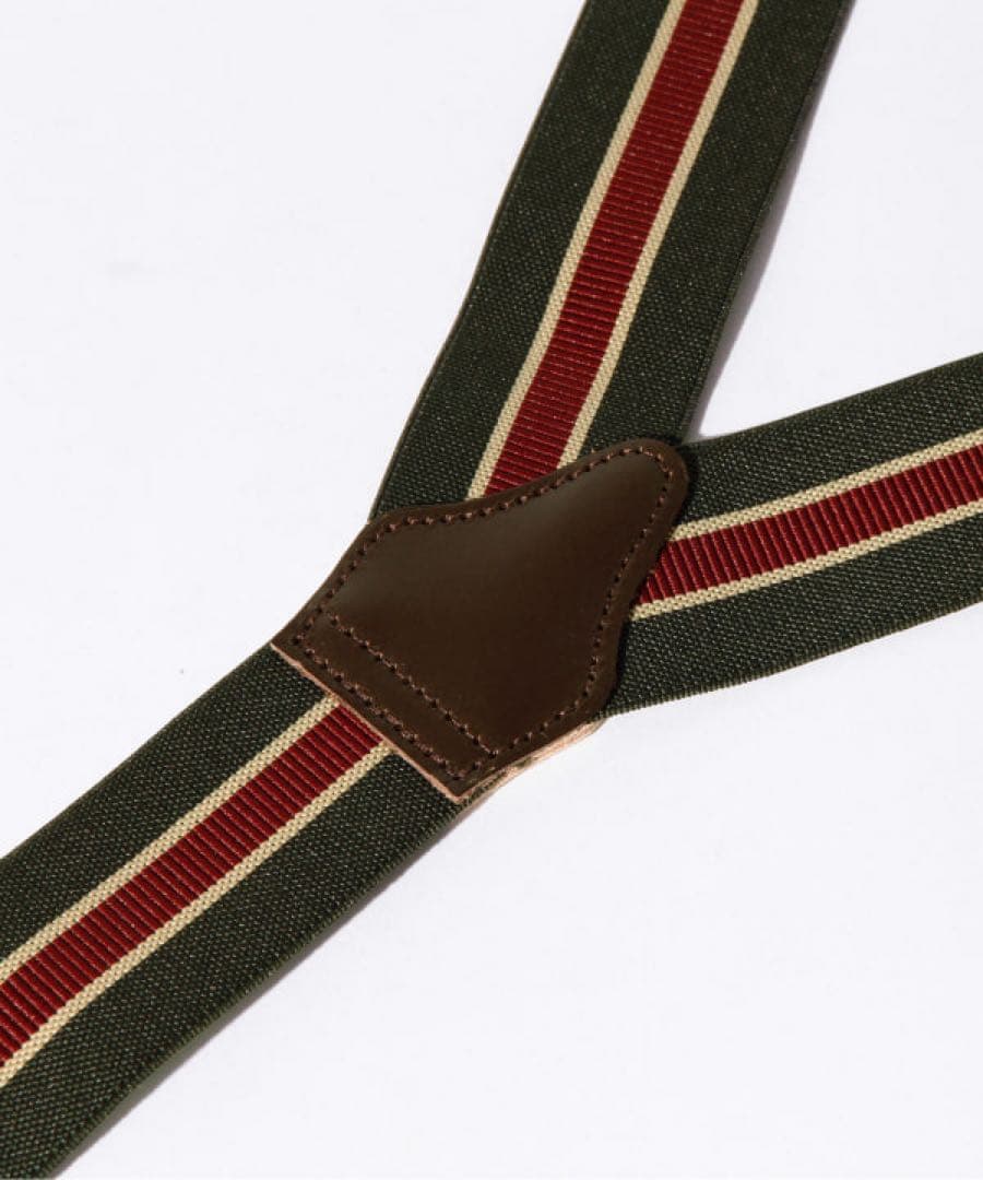 BEAMS F THURSTON ストライプ サスペンダー 35mm