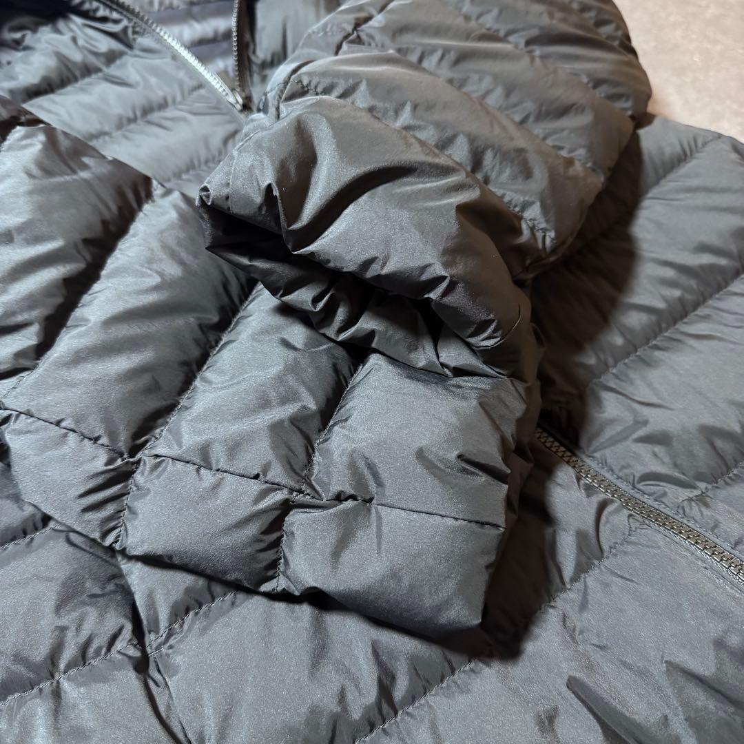 【美品】ウルトラライトダウンロングコート フード付き ブラック 黒 Mサイズ