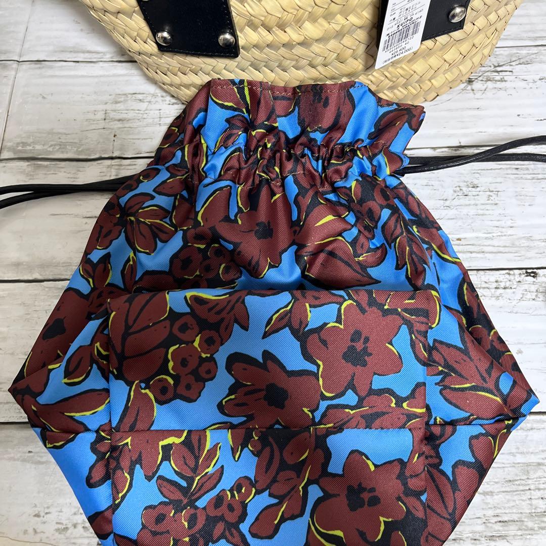 なつび　新品　ランバンオンブルー　 かごバッグ 巾着型　定価26400円