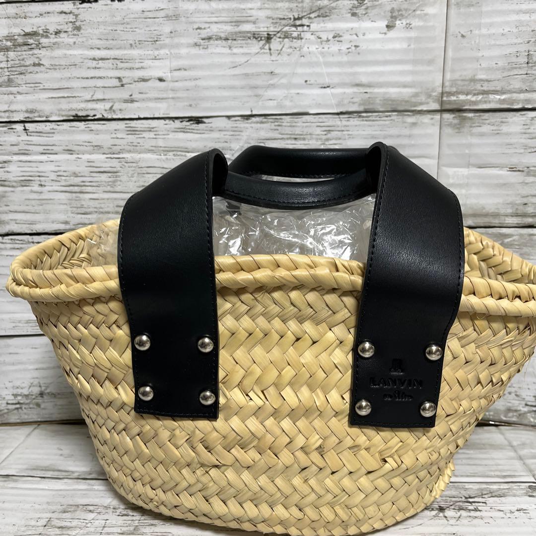 なつび　新品　ランバンオンブルー　 かごバッグ 巾着型　定価26400円