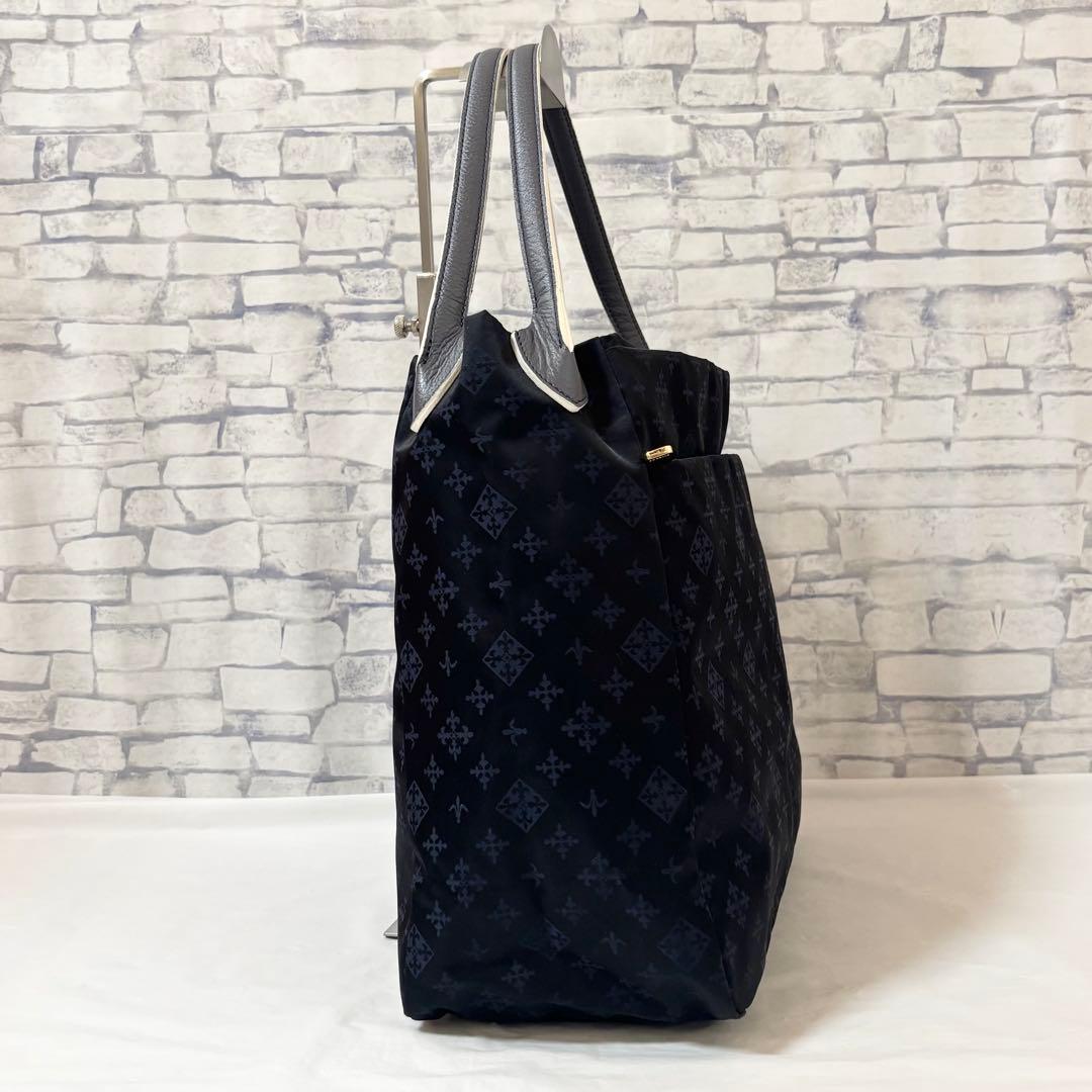 未使用級✨ラシット・トートバッグ手提げ肩掛け ナイロン ポケット多数 A4可